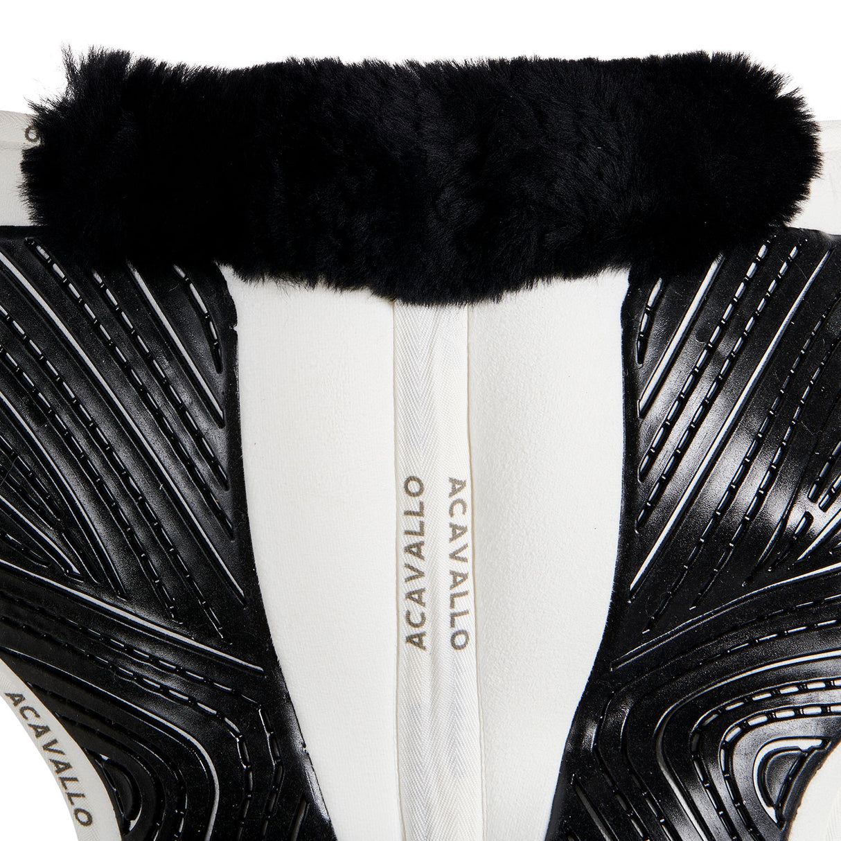 Acavallo Pad Mf-S Jccs-S Cw-Cs Suede Cut-Out Sheepskin Gel Grip Flat
#colour_white-black