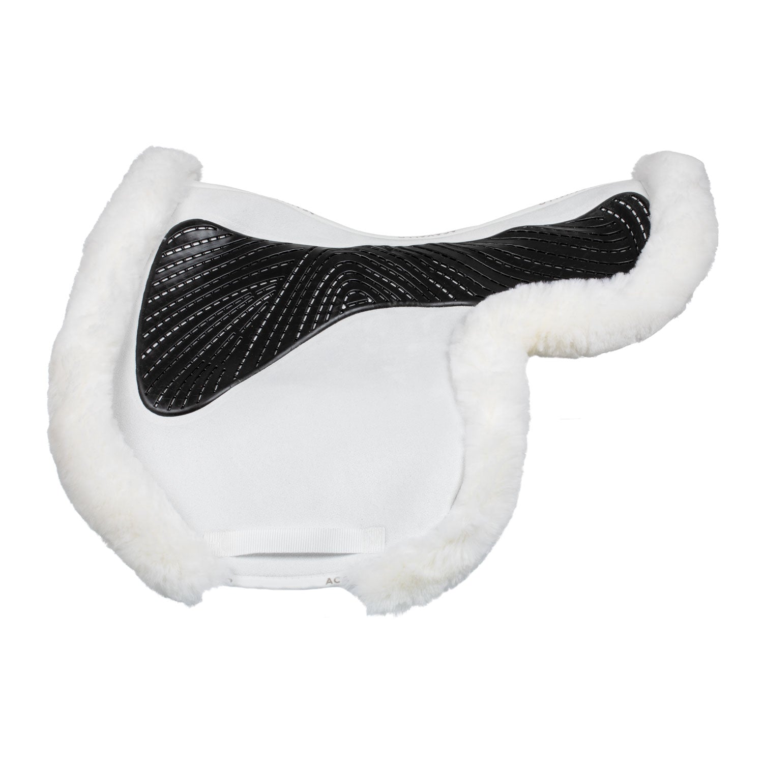 Acavallo Saddle Pad JS-S CW-CS Cut-Out Numnah Twin Sided Gel Grip #colour_white-white