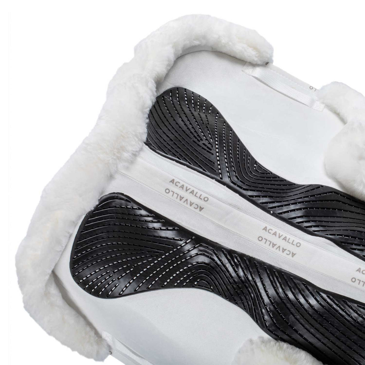 Acavallo Saddle Pad JS-S CW-CS Cut-Out Numnah Twin Sided Gel Grip #colour_white-white