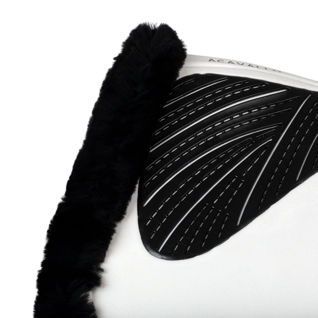 Acavallo Saddle Pad JS-S CW-CS Cut-Out Numnah Twin Sided Gel Grip #colour_white-black