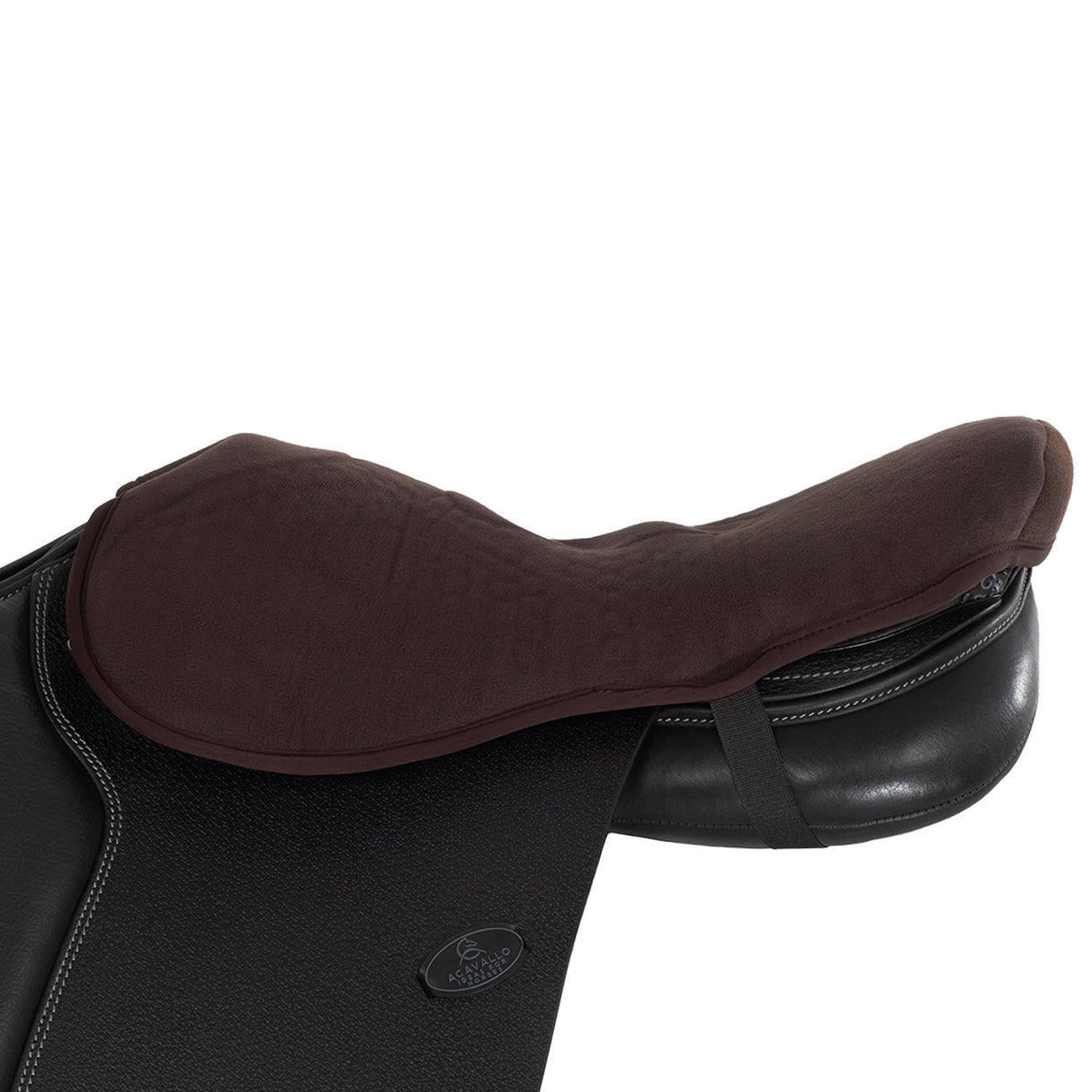 Acavallo Ortho-Pubis Seat Saver Jumping Classic Gel-In Dri-Lex 20mm #colour_brown