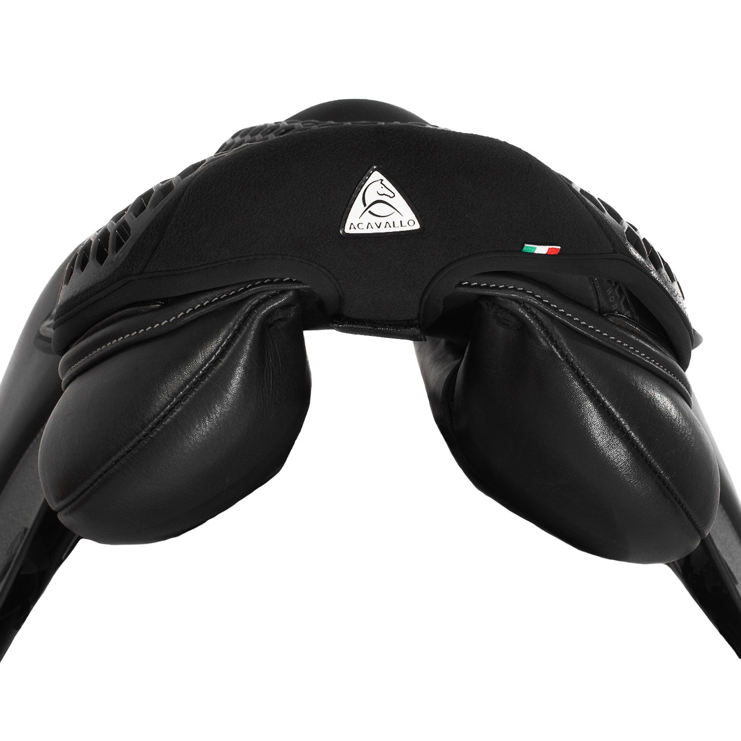 Acavallo Ortho-Pubis Seat Saver Jumping Hexagonal Gel-Out Dri-Lex 20mm #colour_black