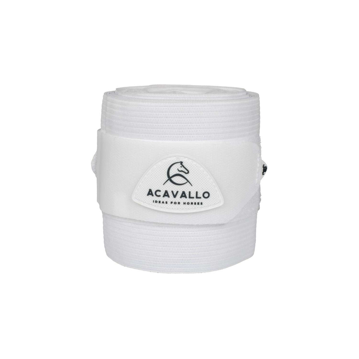 Acavallo Elasticated Exercise Bandages Fleece #colour_white