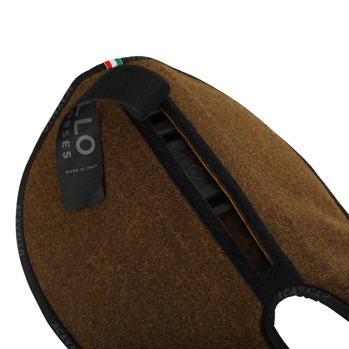 Acavallo Pad Piuma WFS Pocket Double Felt Rear Riser #colour_brown