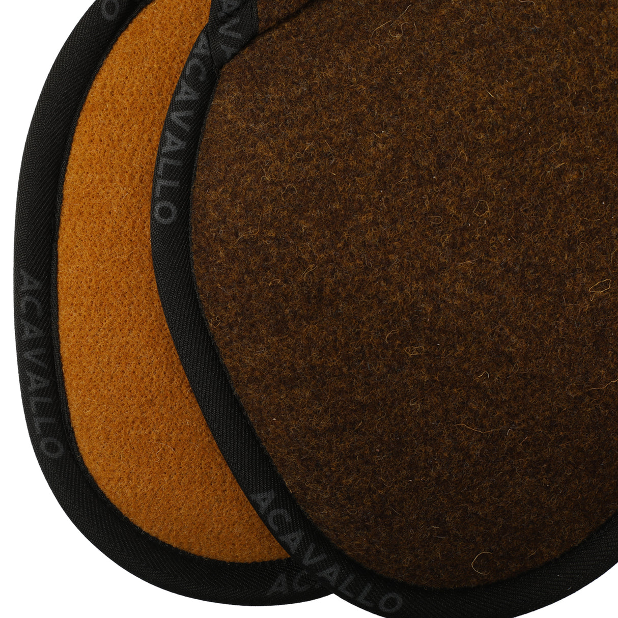 Acavallo Pad Piuma WFS Pocket Double Felt Rear Riser #colour_brown