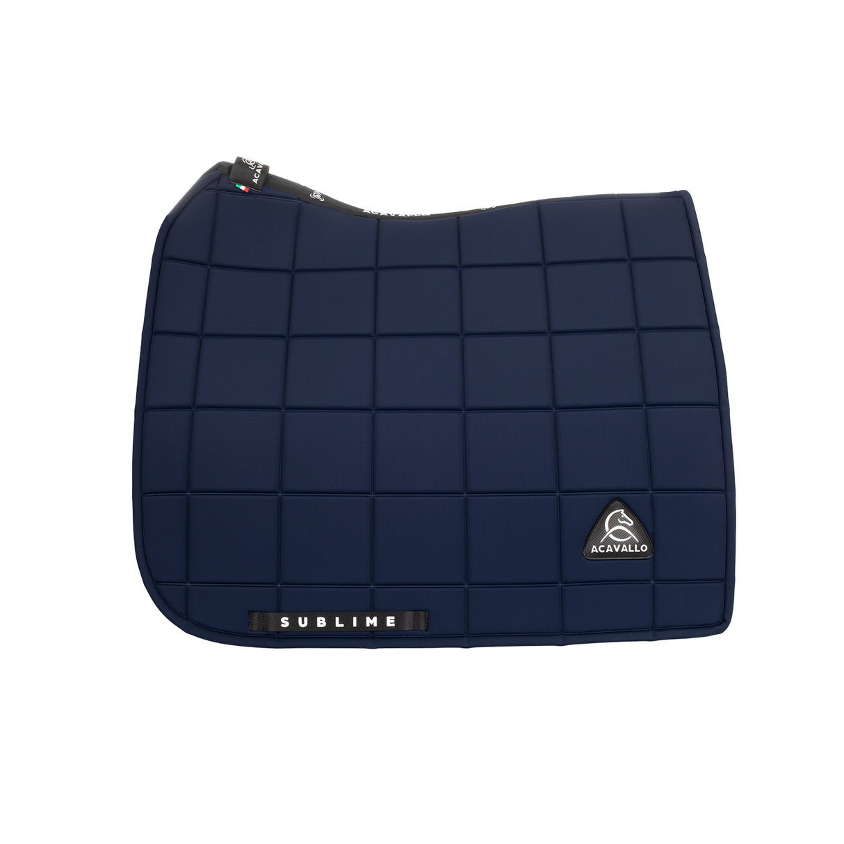 Acavallo Square Dressage Saddle Pad W/Square Back Corner #colour_blue