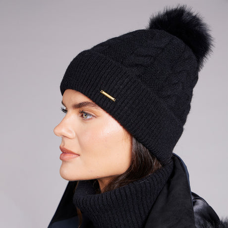 Toggi Bexley Knitted Hat #colour_black