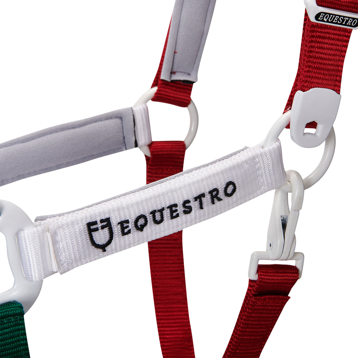 Equestro Nylon Halter With Snap Hook #colour_green
