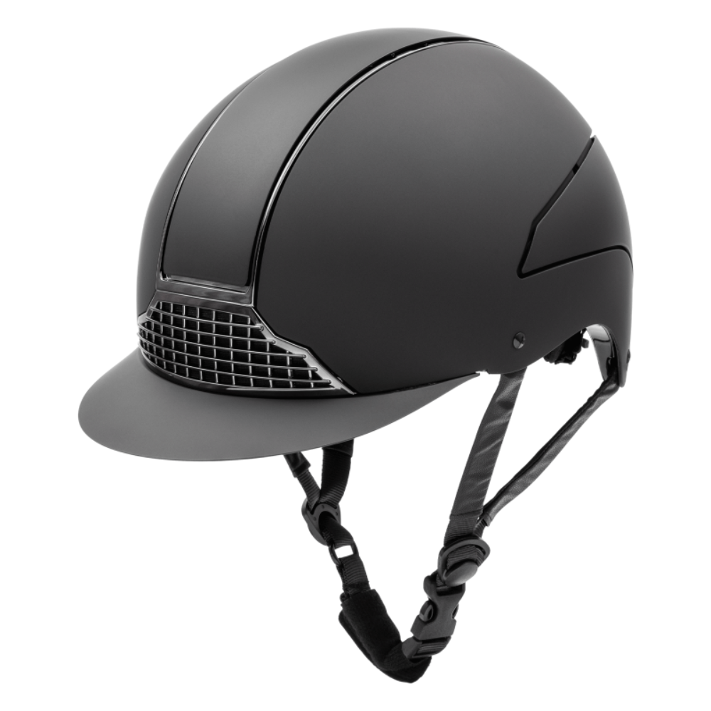SWING H24 Chrome Riding Hat #colour_matt-black