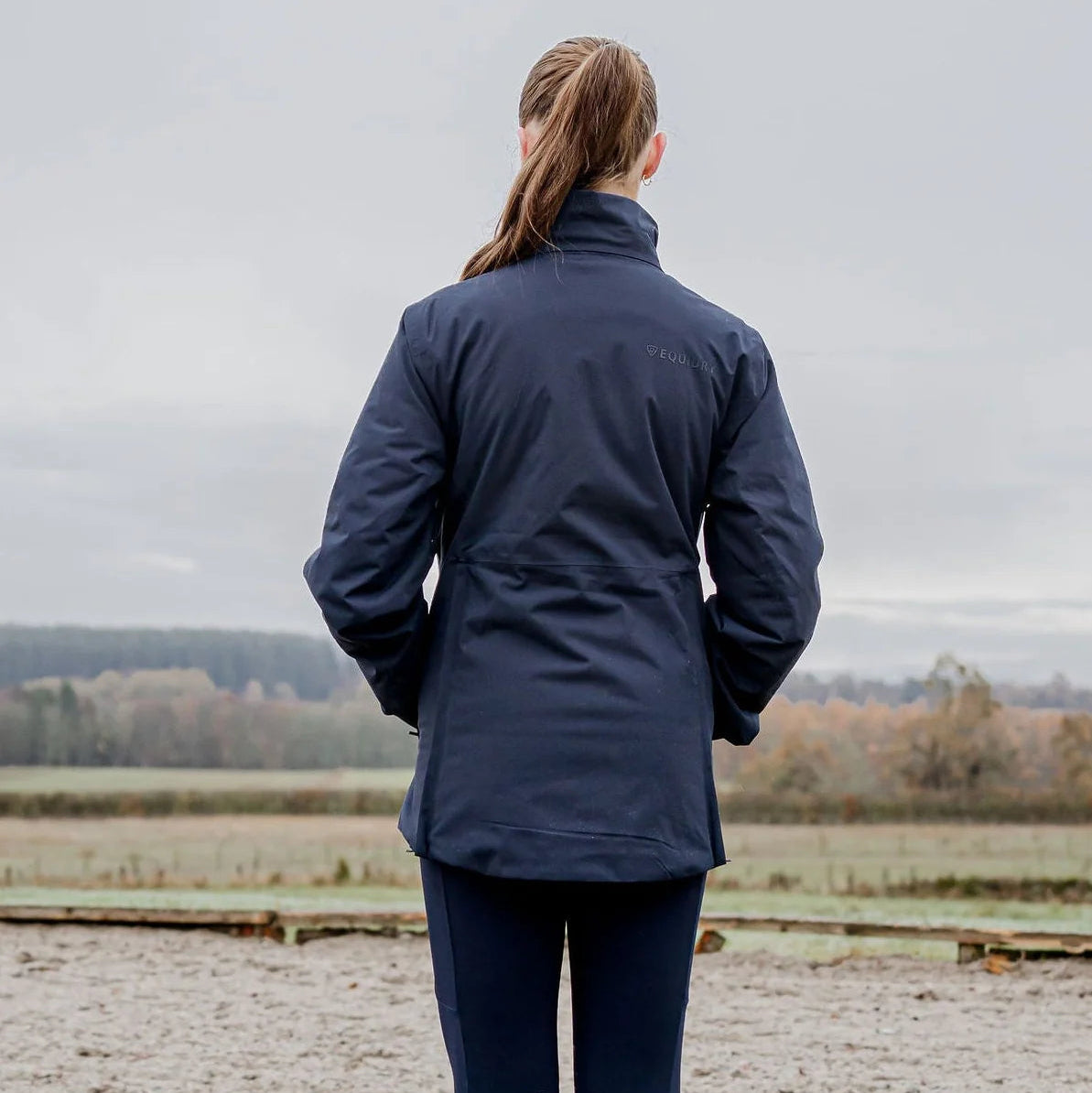 EQUIDRY Women's Iris Waterproof Riding Jacket #colour_navy