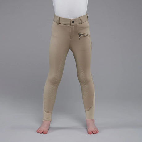 Toggi Children's Dartmoor Thermal Full Seat Breeches #colour_beige