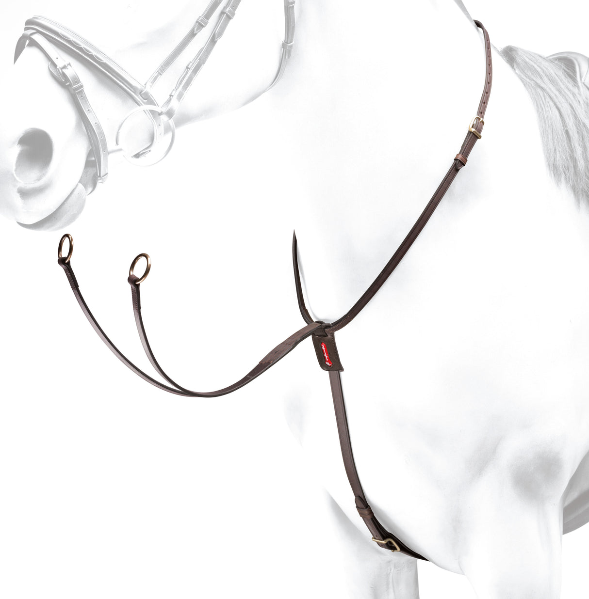 Equipe Leather Martingale with Silver Fittings_#Colour_brown
