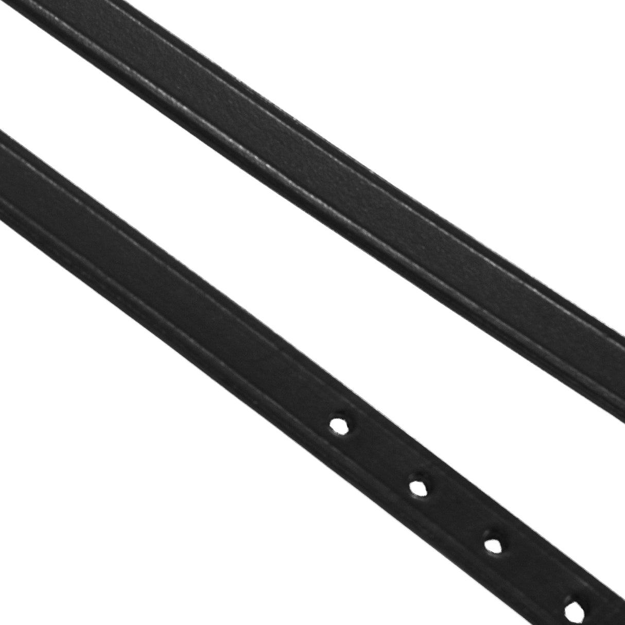 Equestro Spur Straps In Leather And Rose Gold Buckle #colour_black