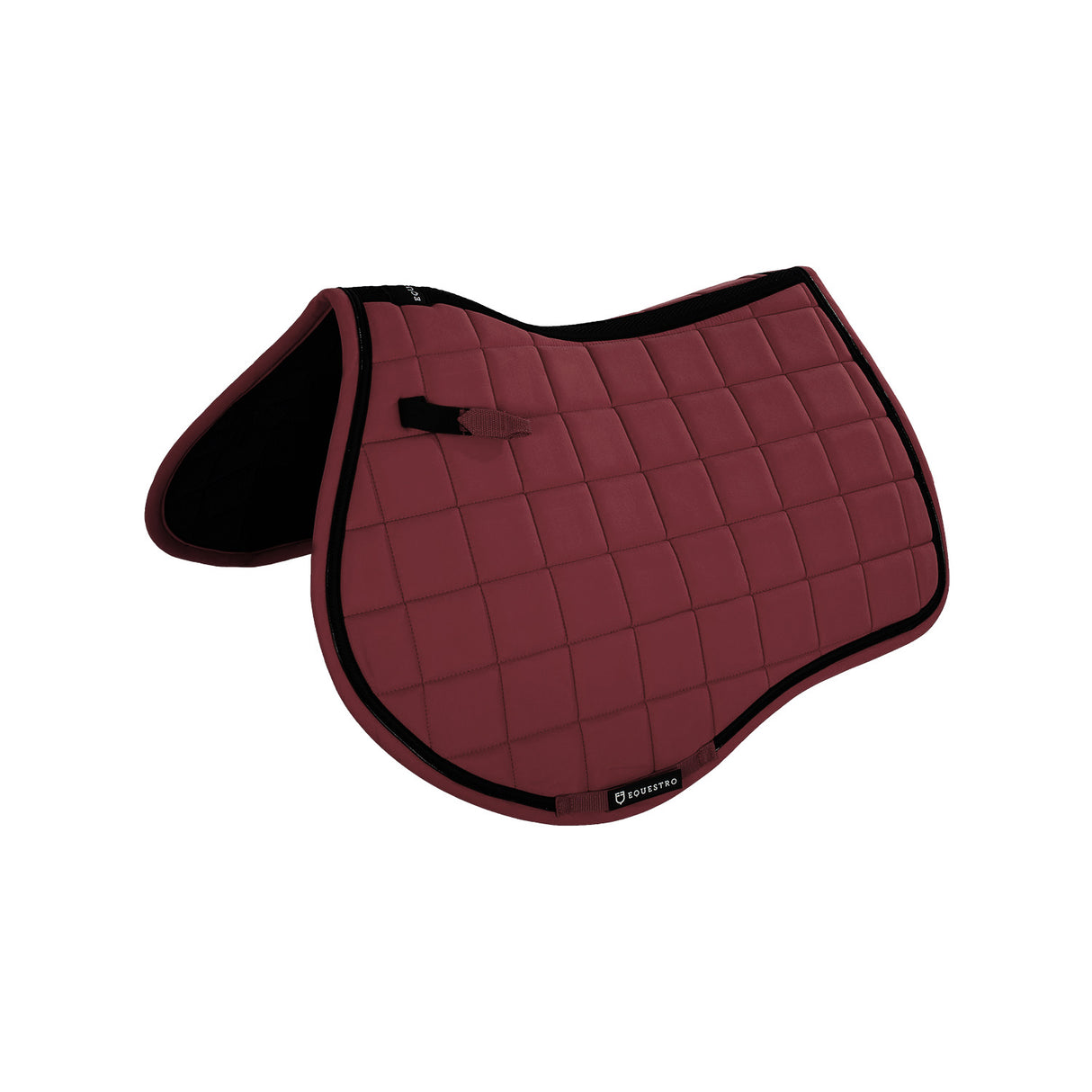 Equestro Jumping Saddle Pad In Breathable Technical Fabric #colour_burgundy