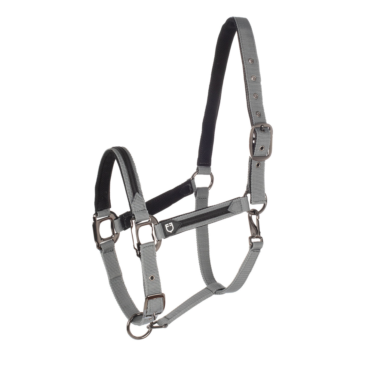 Equestro Durable Fleece Halter #colour_grey