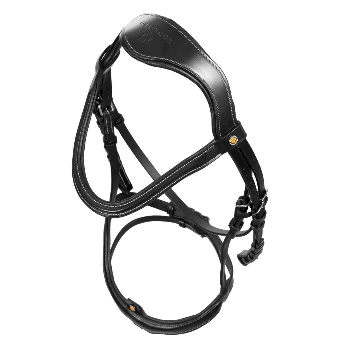 Anatomical bridle with curved noseband