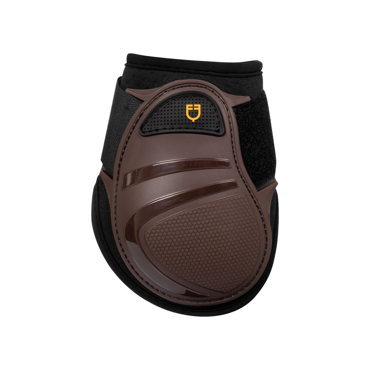 Equestro Ruby Young Horse Fetlock Boots – TPU Shell & Neoprene Lining #colour_brown