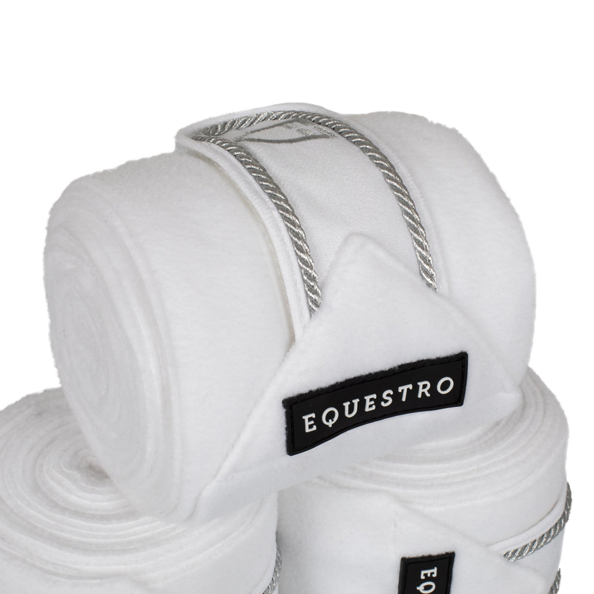 Equestro Breathable Fleece Bandages #colour_white