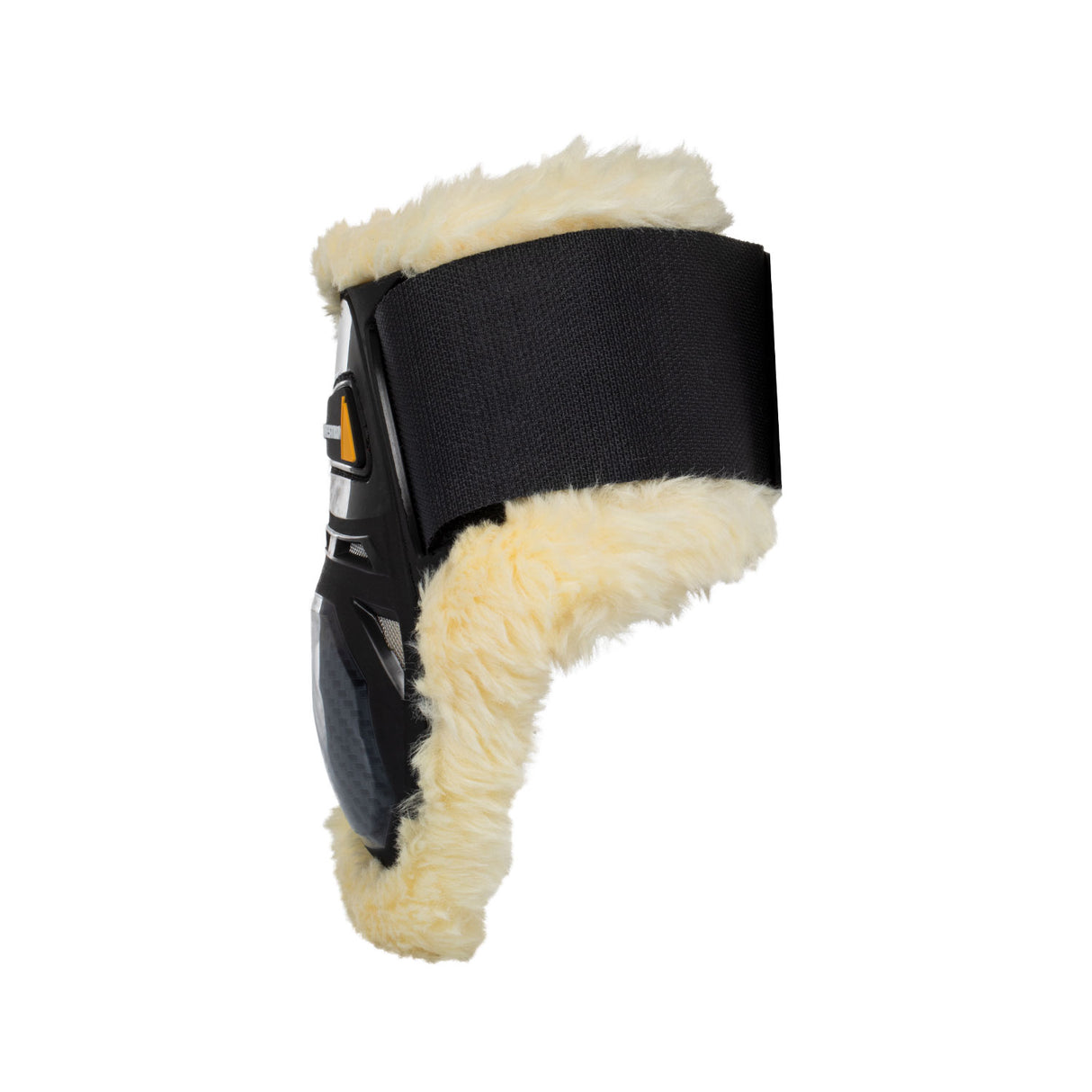 Equestro Spider Man Fetlock Boots With Synthetic Sheepskin #colour_black