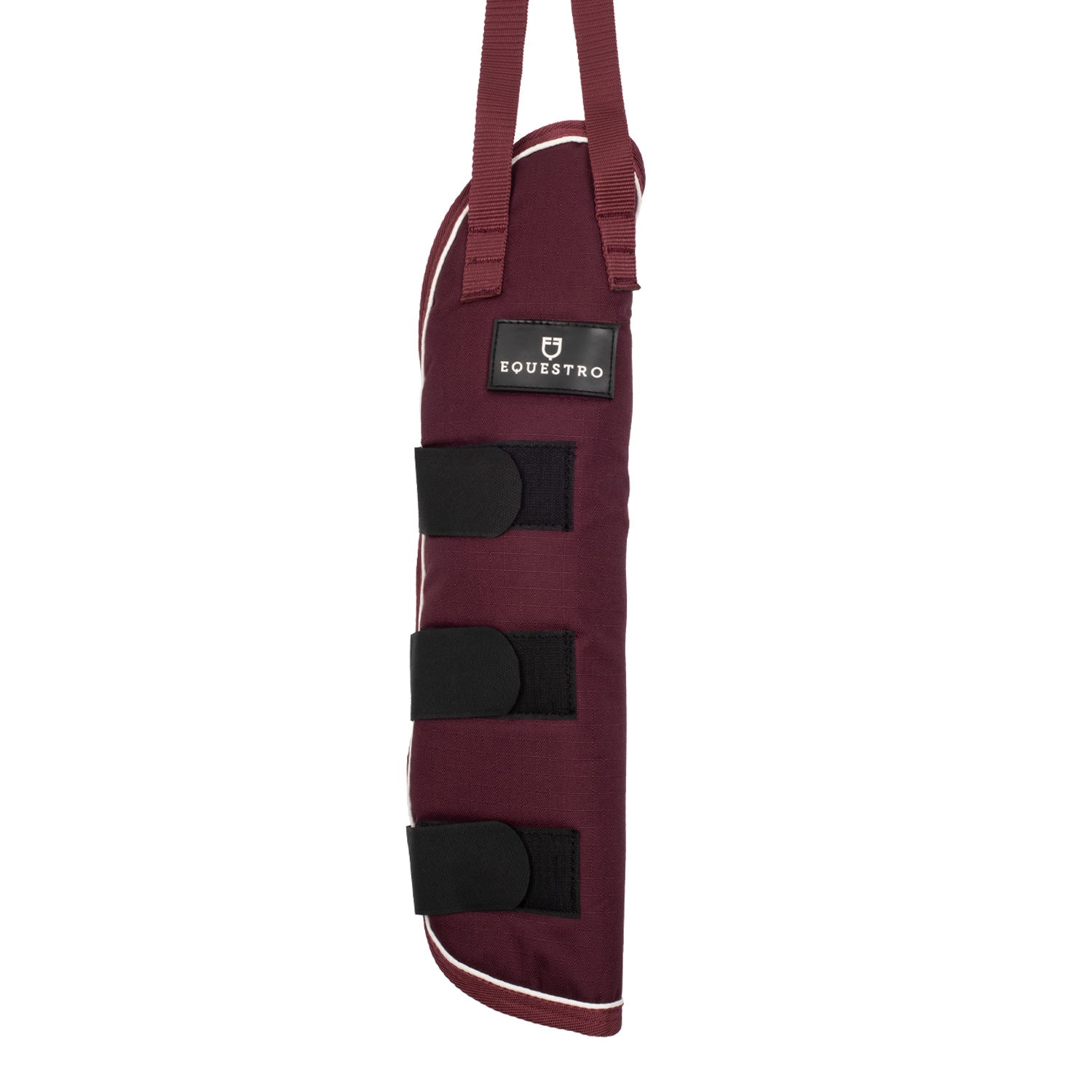 Equestro Travelling Boots Set And Tail Guard With Rubber Patch #colour_burgundy