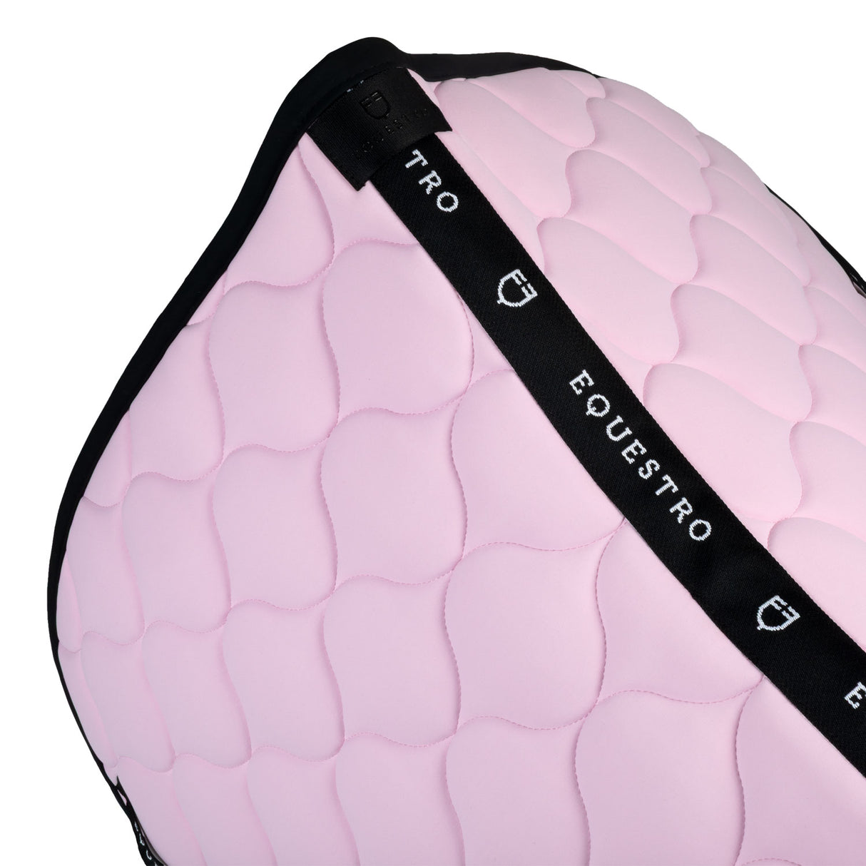 Equestro Dressage Saddle Pad With Onion Quilting #colour_pink