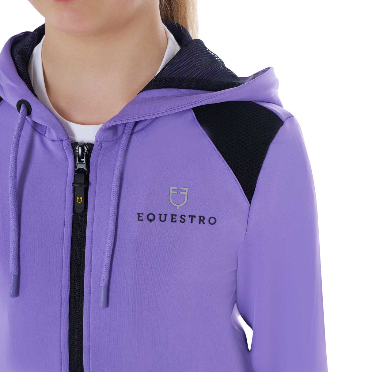 Equestro Girls' Cropped Hoodie #colour_purple