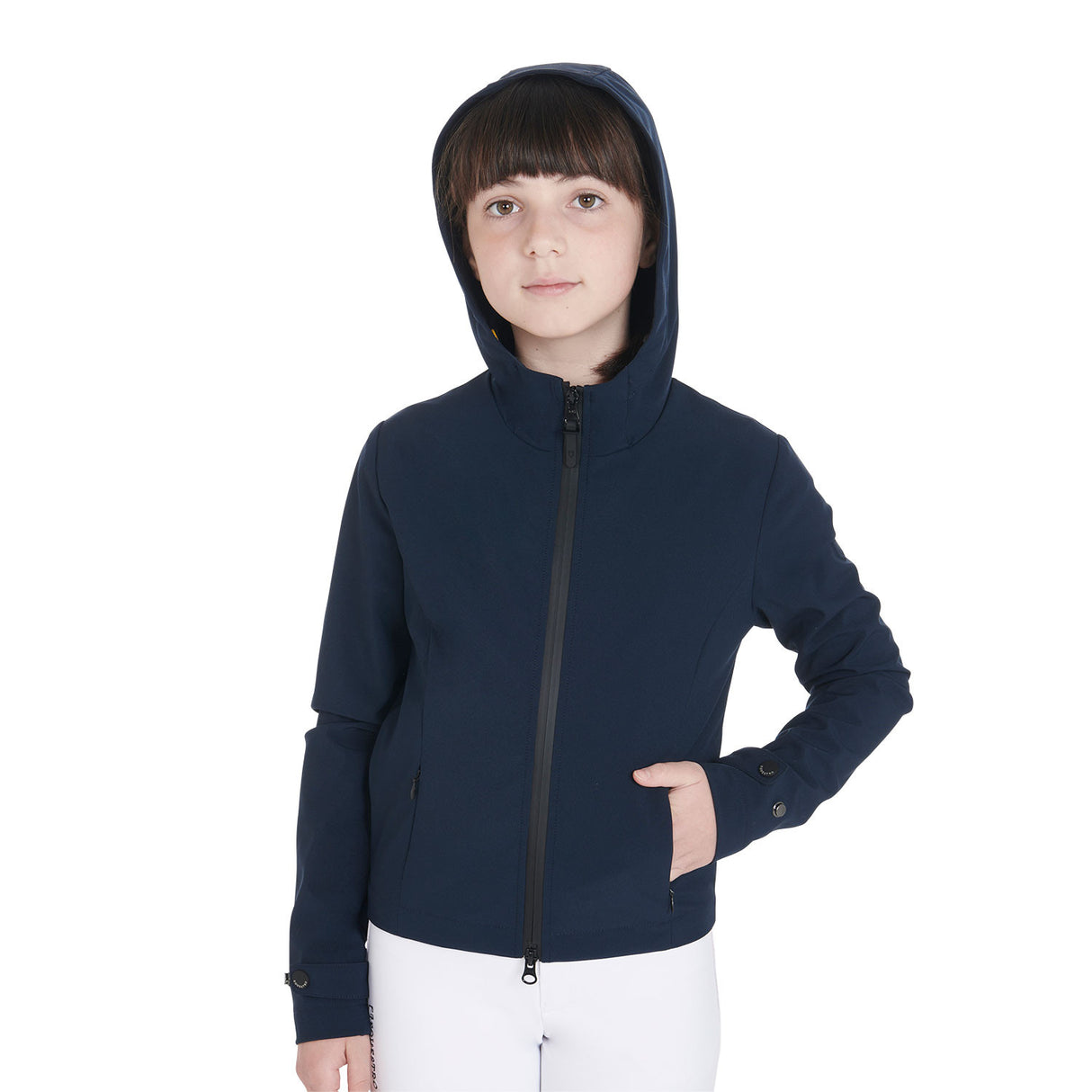 Kids' slim fit softshell jacket in technical fabric