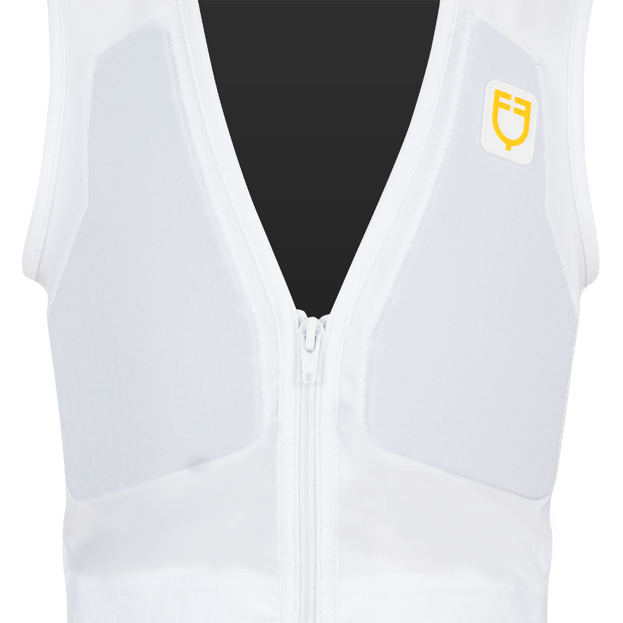 Equestro Kids' Level 2 Back Protector With Chest Padded #colour_white