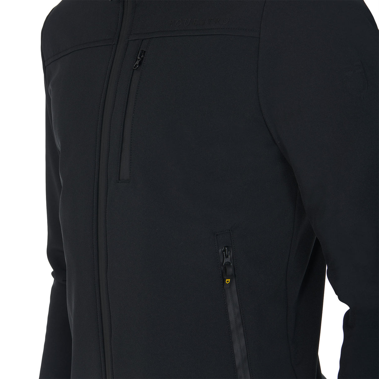 Equestro Men's Jacket In Technical Fabric With Pull-Out Hood #colour_black