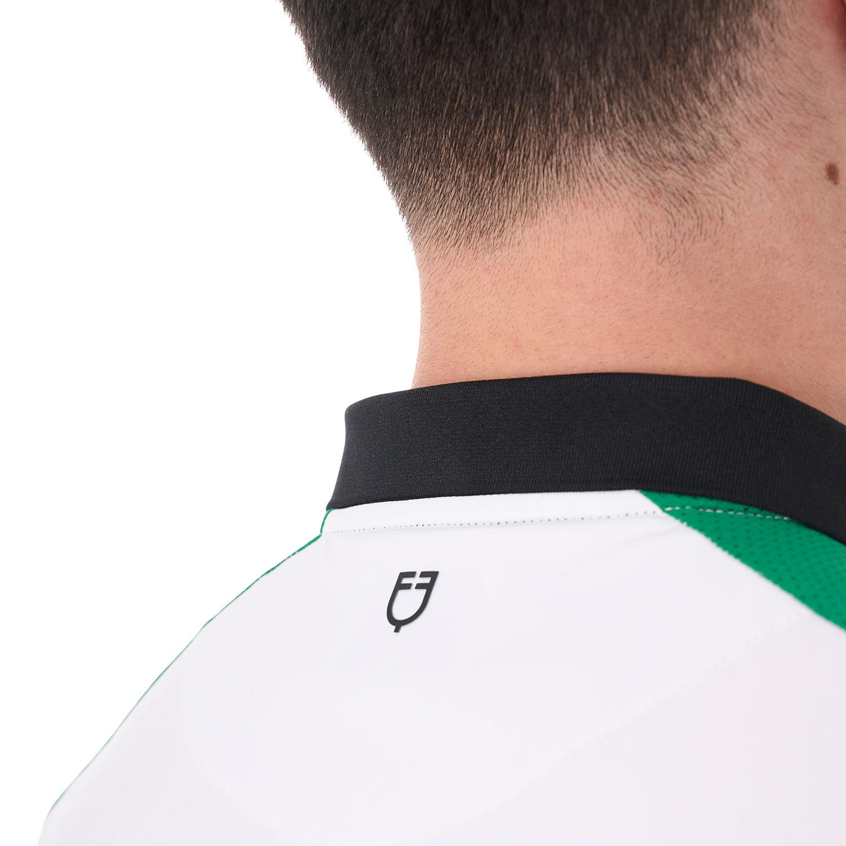 Men's slim fit training polo shirt with front logo