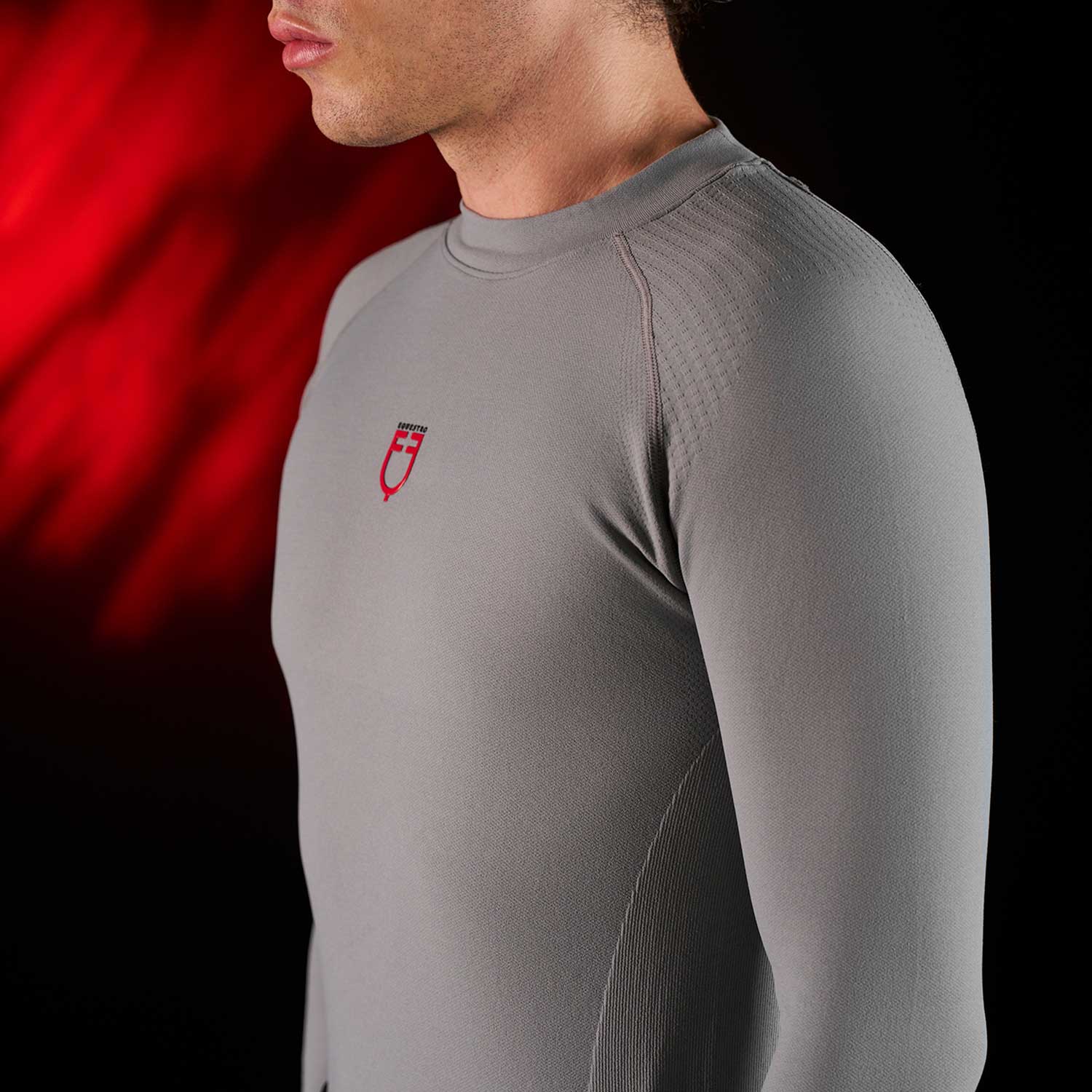 Equestro Equestro Ridertechnology Men's Base Layer Long Sleeves #colour_grey