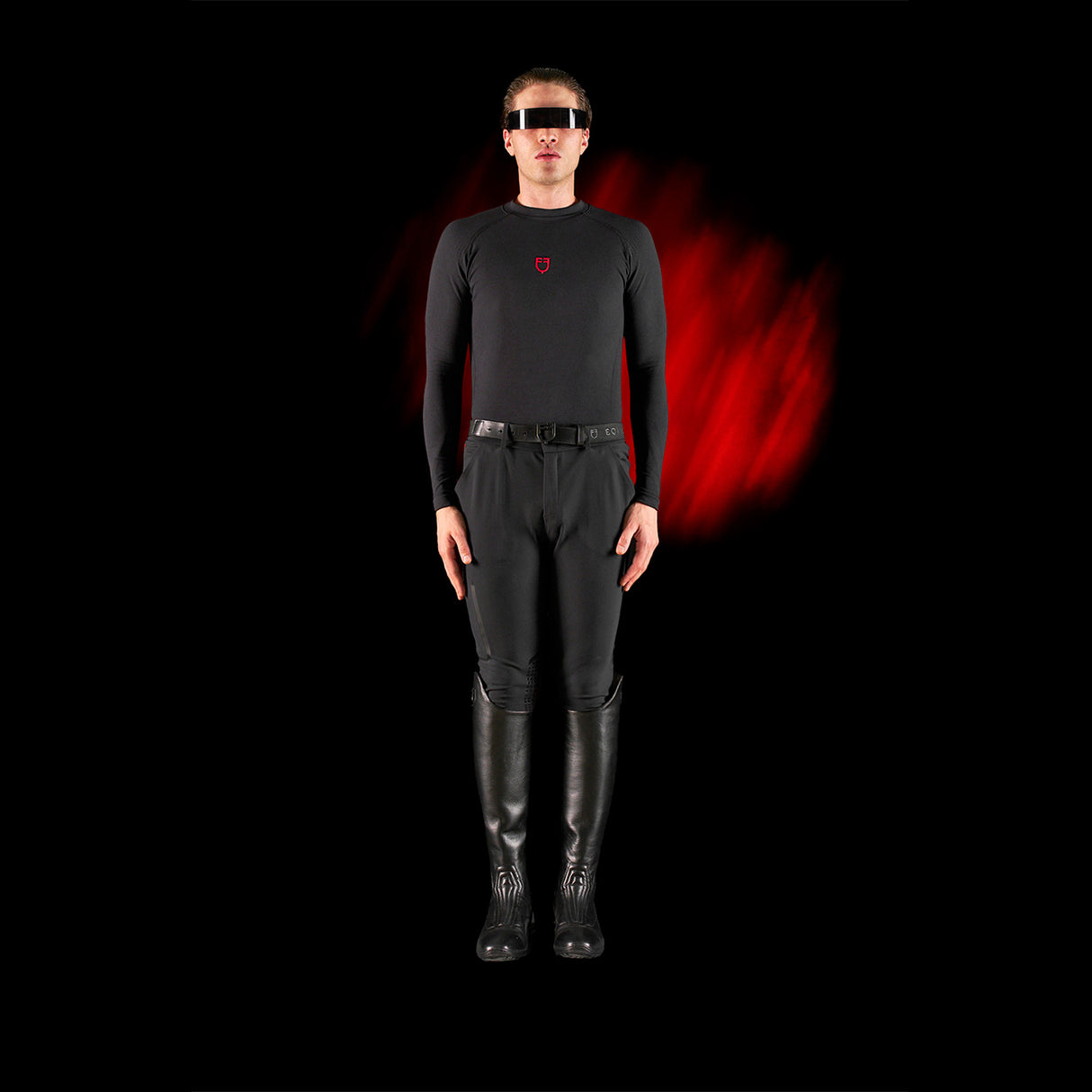 Equestro Equestro Ridertechnology Men's Base Layer Long Sleeves #colour_black
