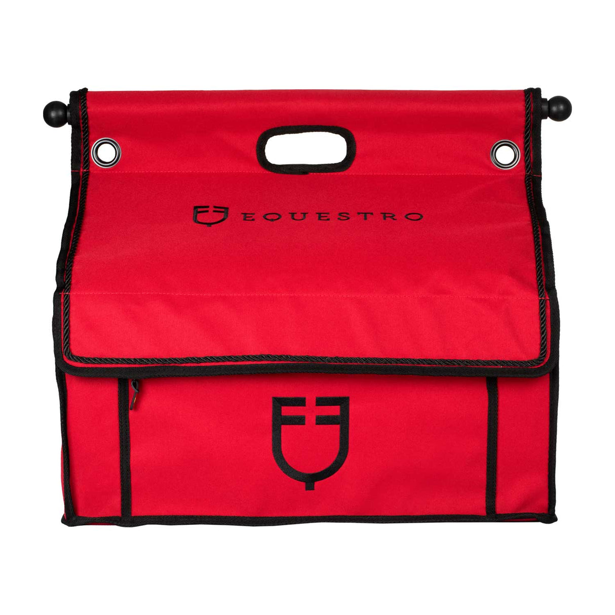 Equestro Grooming Bag With Bar #colour_burgundy
