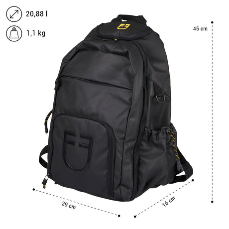 Equestro Multi-Pocket Unisex Technical Backpack #colour_black
