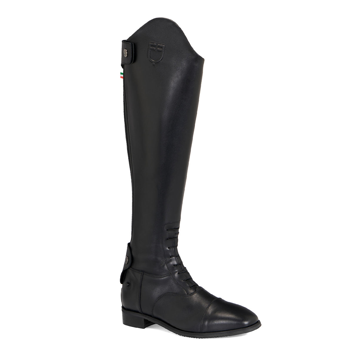 Unisex boots with laces and back zip