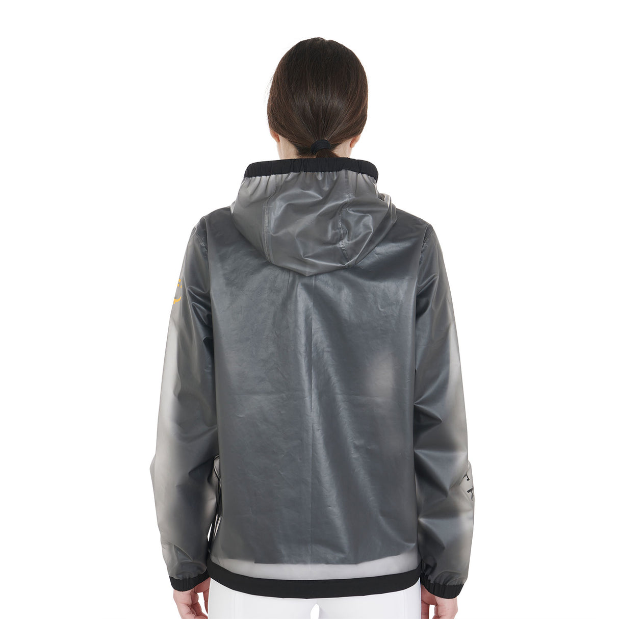 Equestro Women's Transparent Technical Raincoat #colour_grey