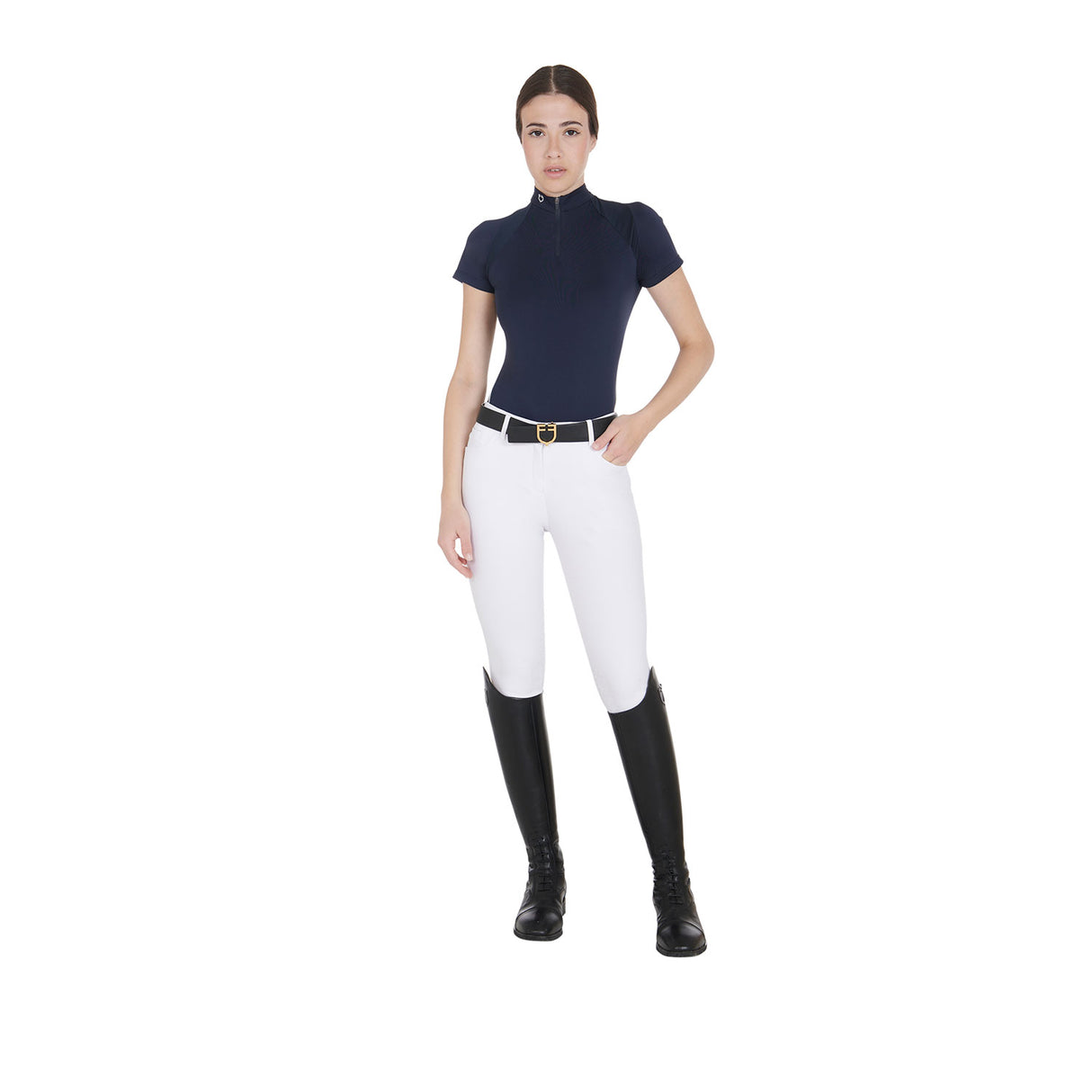 Equestro Women's Slim Fit Technical Training Polo Shirt