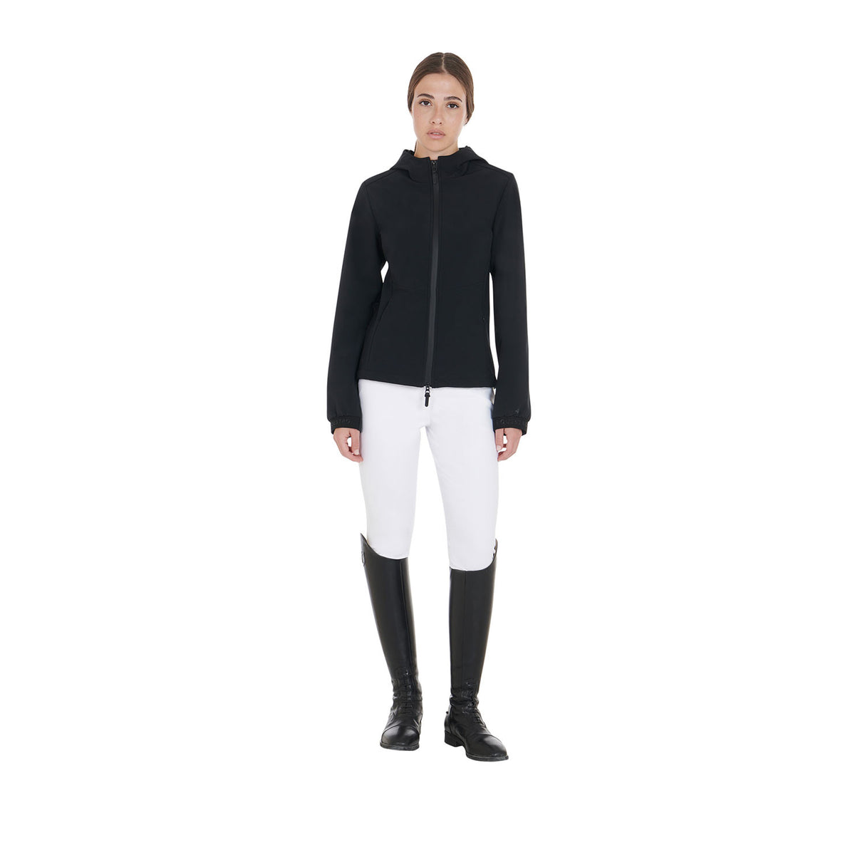 Women's slim fit softshell jacket with concealed pockets