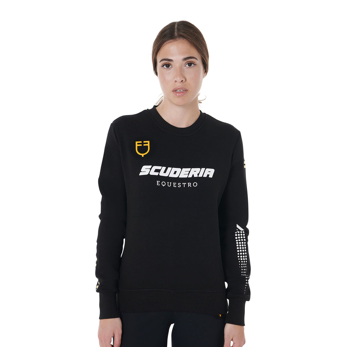 Equestro Scuderia Equestro Women's Crewneck Sweatshirt #colour_black