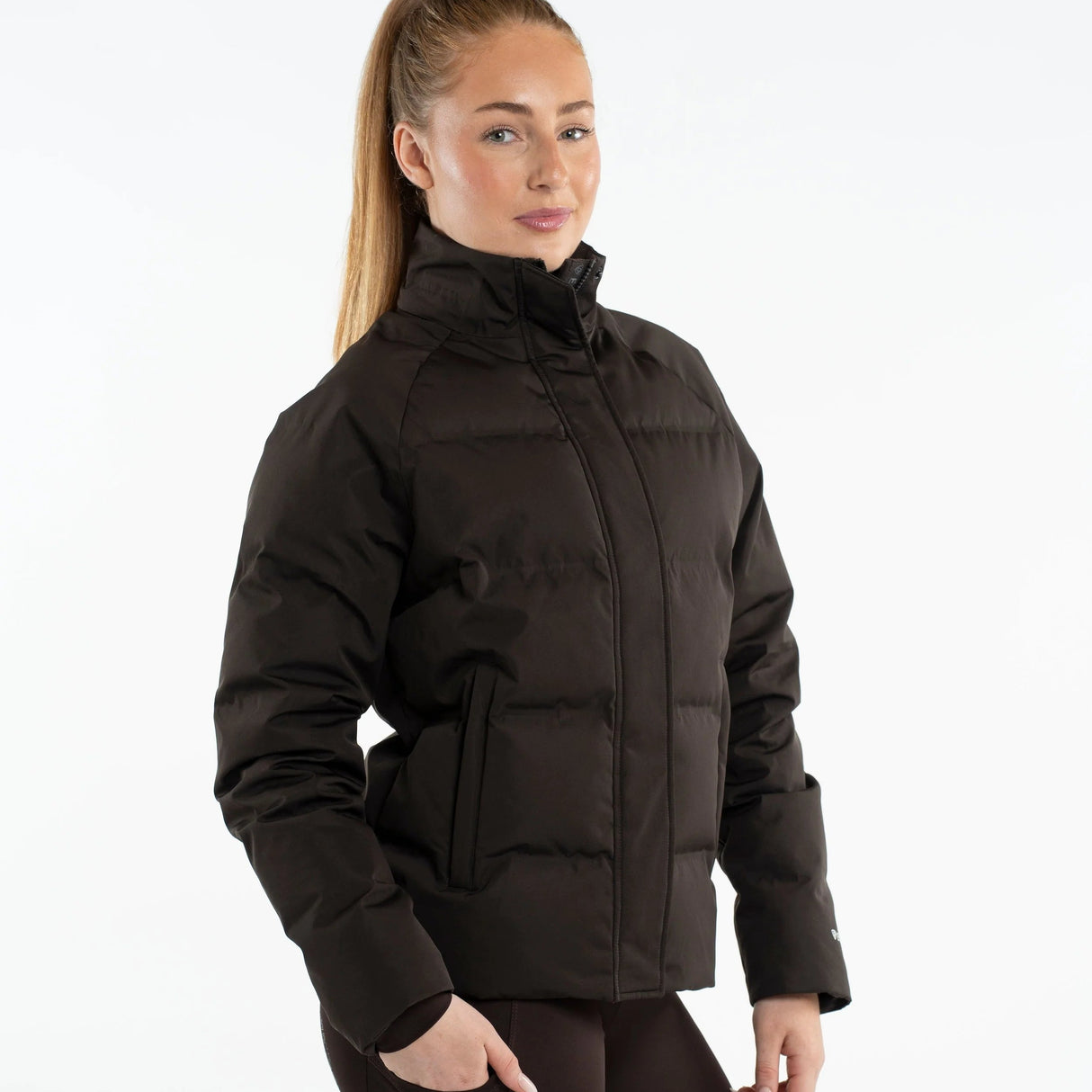 EQUIDRY Women's Talia Waterproof Puffer Jacket #colour_brown