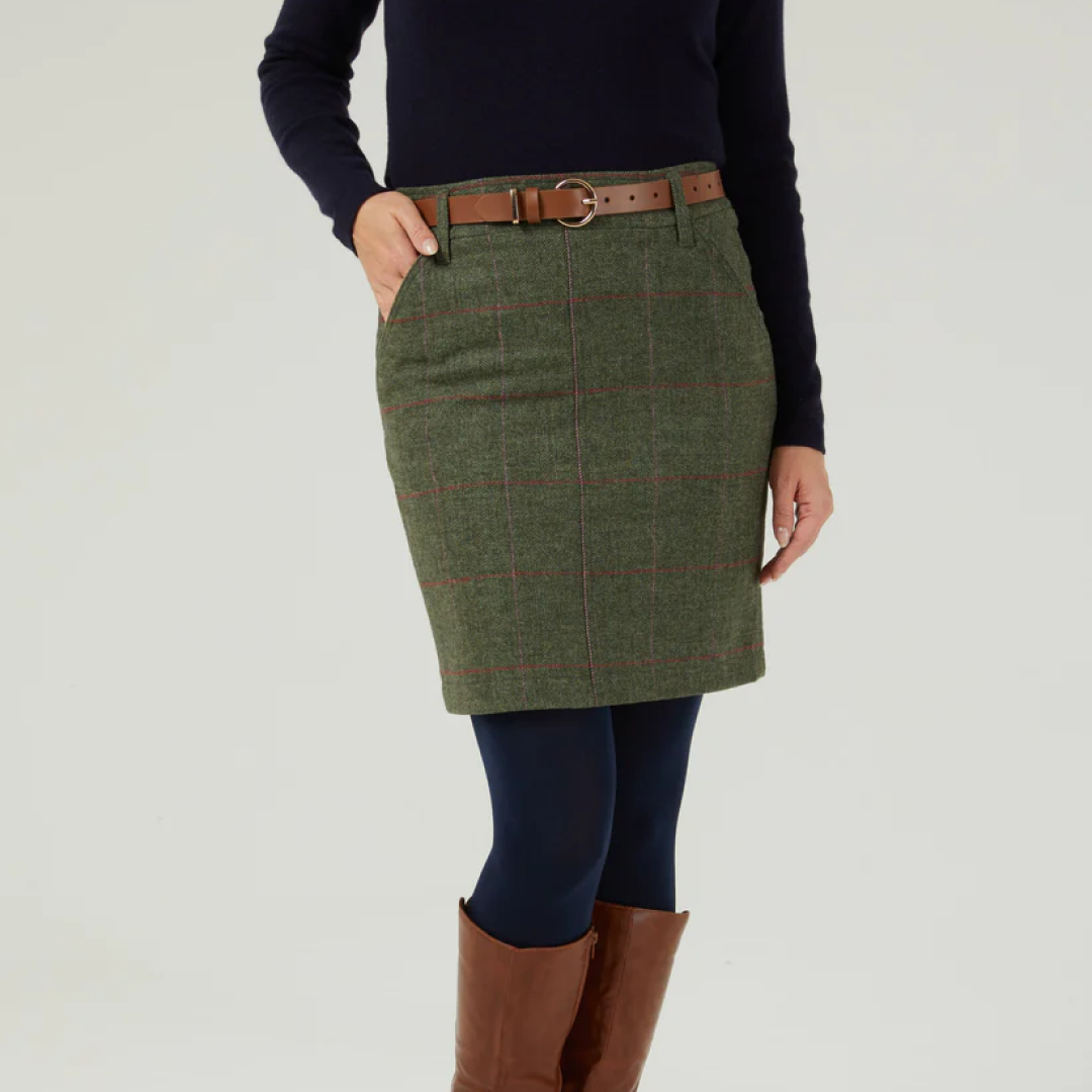 Alan Paine Combrook Ladies Skirt #colour_heath