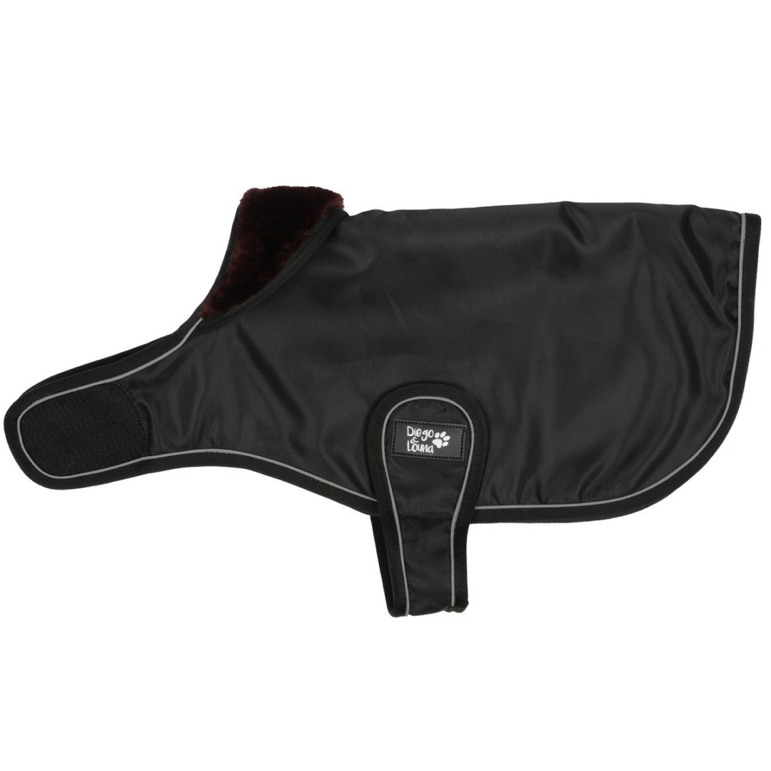 Diego & Louna Teddy Nylon Rug #colour_black