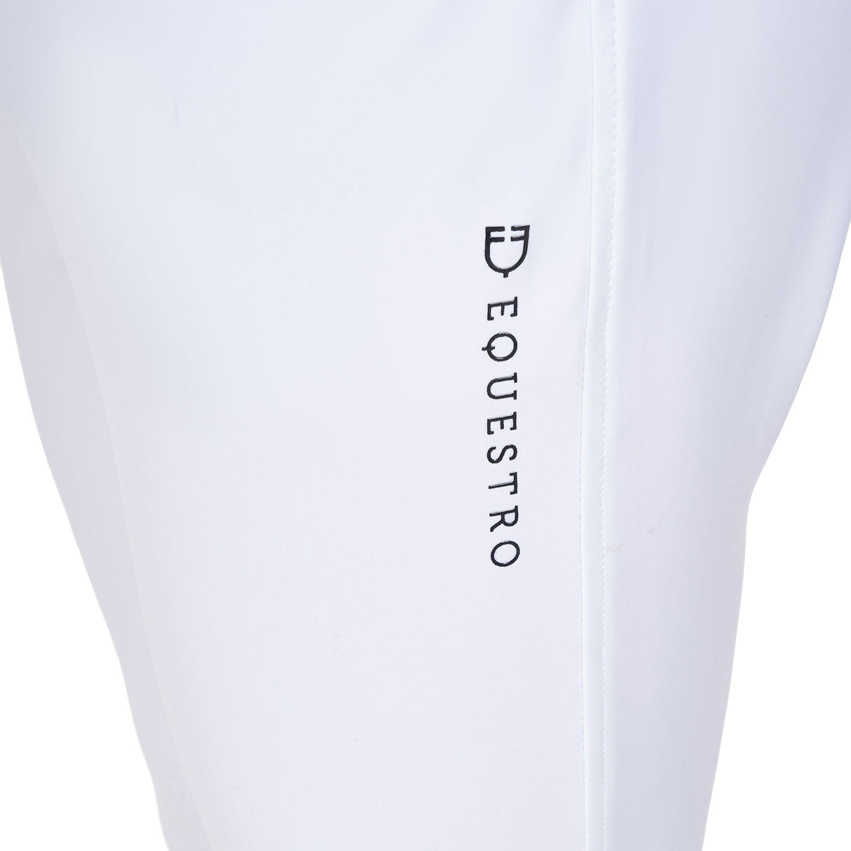 Equestro Men's Knee Grip Breeches Equestro X Fise #colour_white