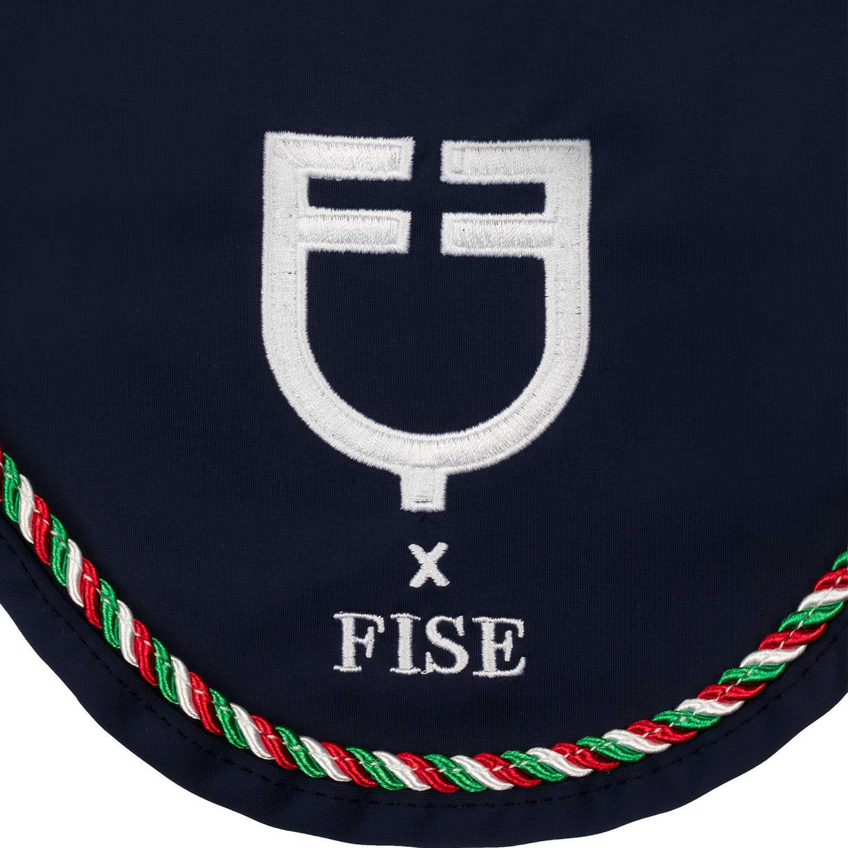 Equestro Fly Veil With Italian Flag Piping Equestro X Fise