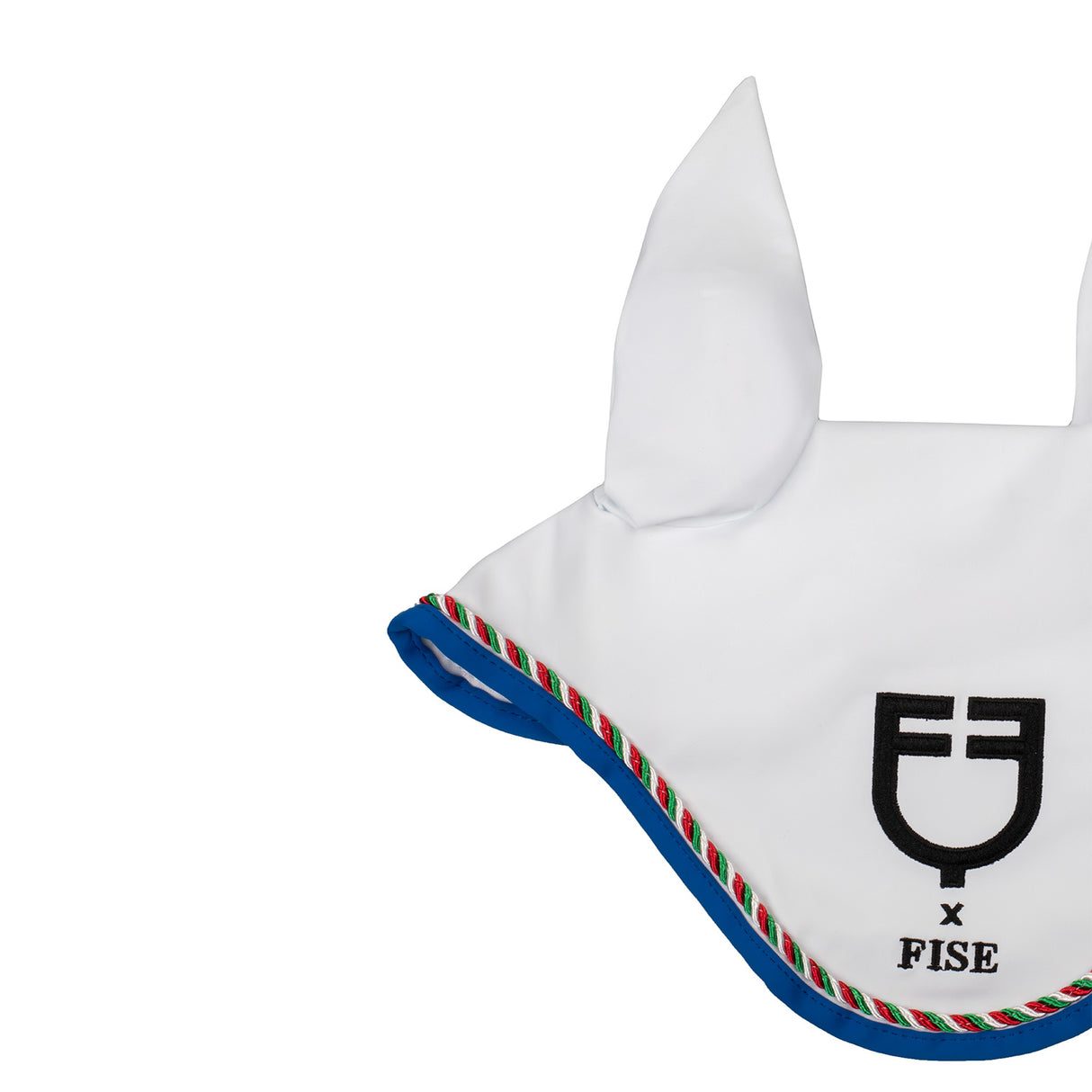 Equestro Fly Veil With Italian Flag Piping Equestro X Fise