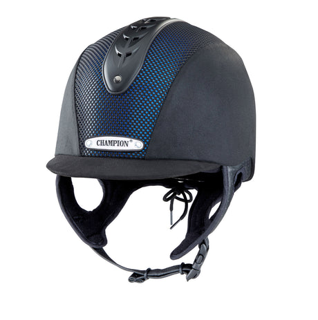 Champion Junior X-Air Nova Peaked Helmet #colour_black-blue