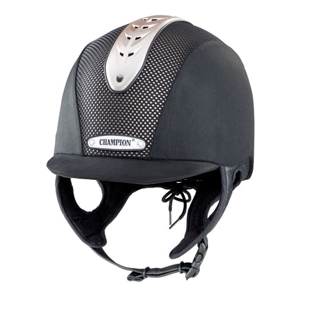 Champion Junior X-Air Nova Peaked Helmet #colour_black-rose-gold