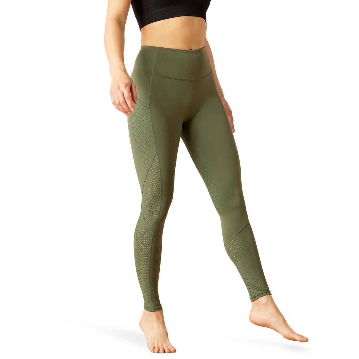Ariat Women's Breathe Eos Half Grip Recycled Materials Tights #colour_beetle