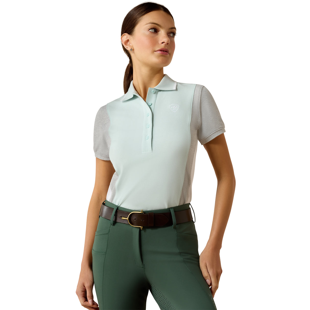 Ariat Women's Taryn Polo #colour_starlight-heather-grey