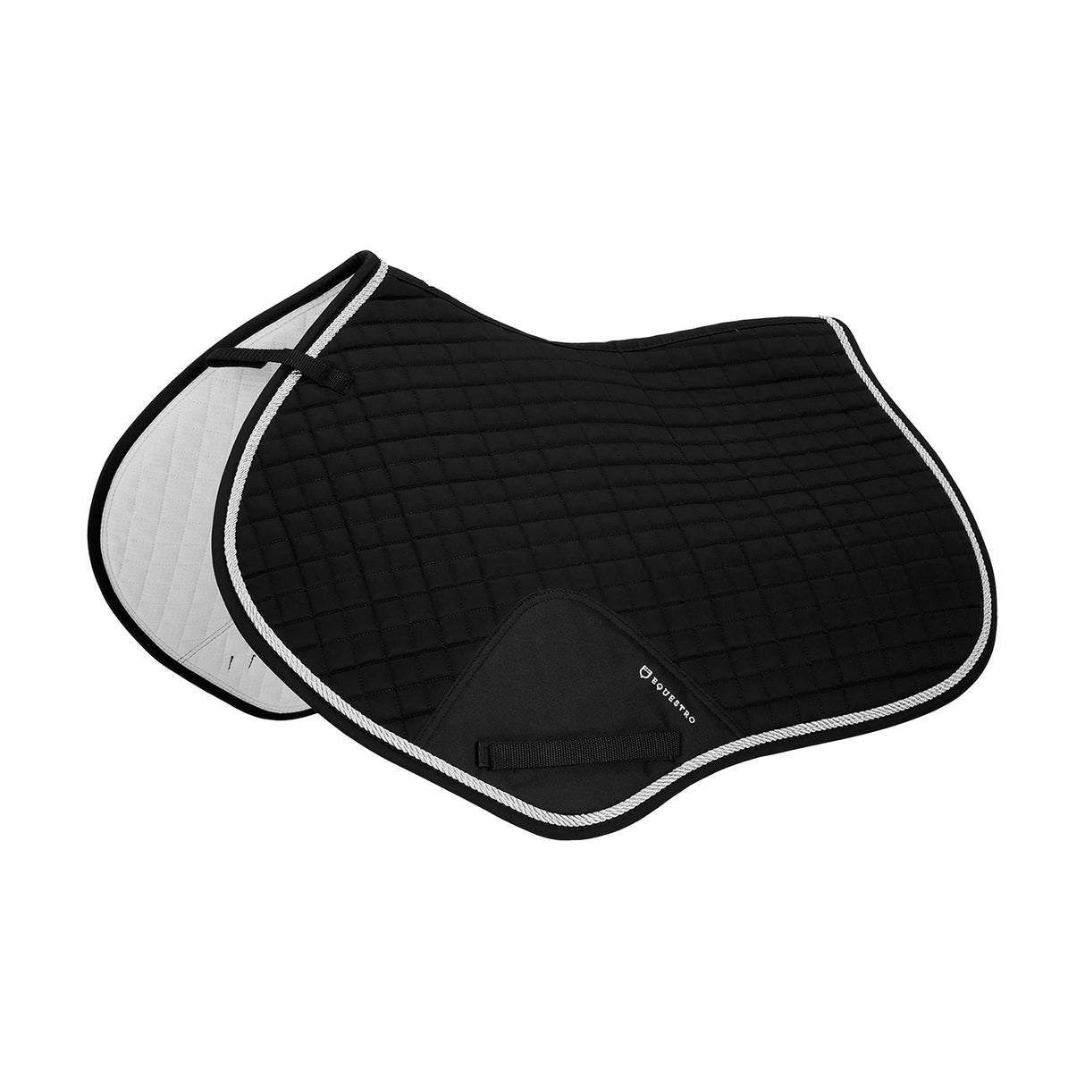 Equestro Shaped Jumping Saddle Pad In Cotton #colour_black